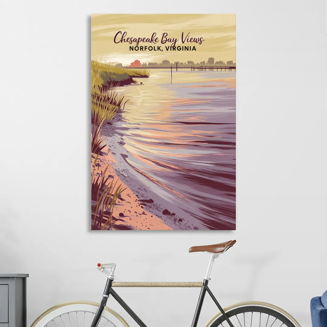 Norfolk Chesapeake Bay Views Sitting Room - Canvas Wall Art