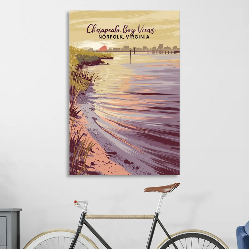 Norfolk Chesapeake Bay Views Sitting Room - Canvas Wall Art