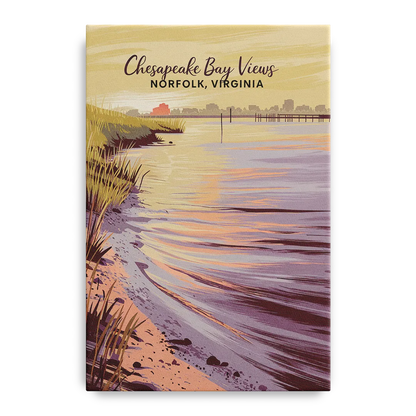 Norfolk Chesapeake Bay Views Front - Canvas Wall Art