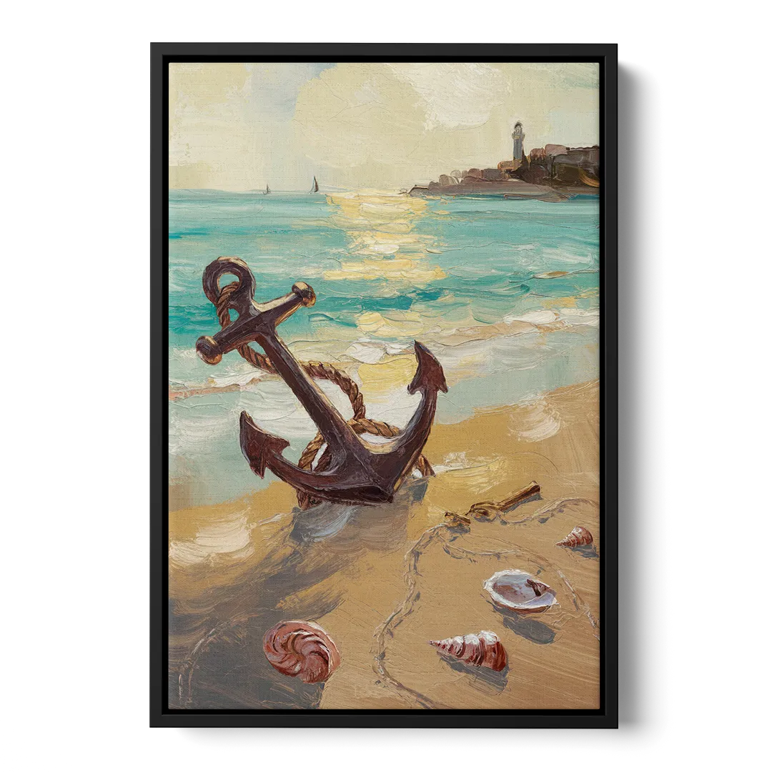 Norfolk Nautical Charm Front - Black Canvas Wall Art