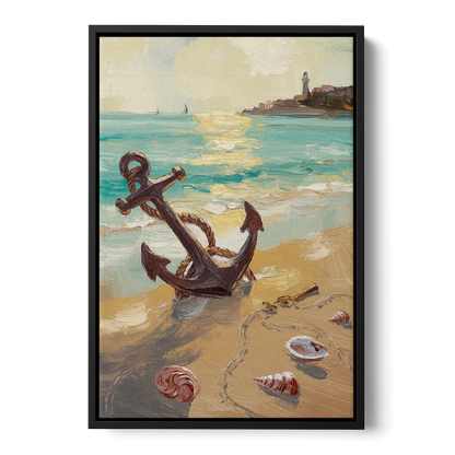 Norfolk Nautical Charm Front - Black Canvas Wall Art