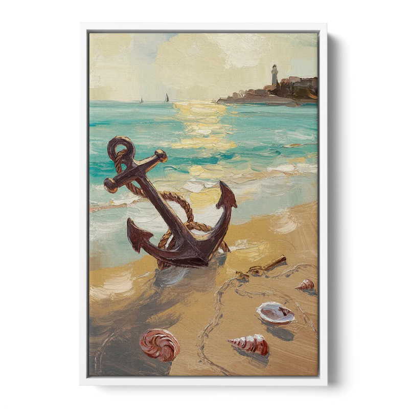 Norfolk Nautical Charm Front - White Canvas Wall Art