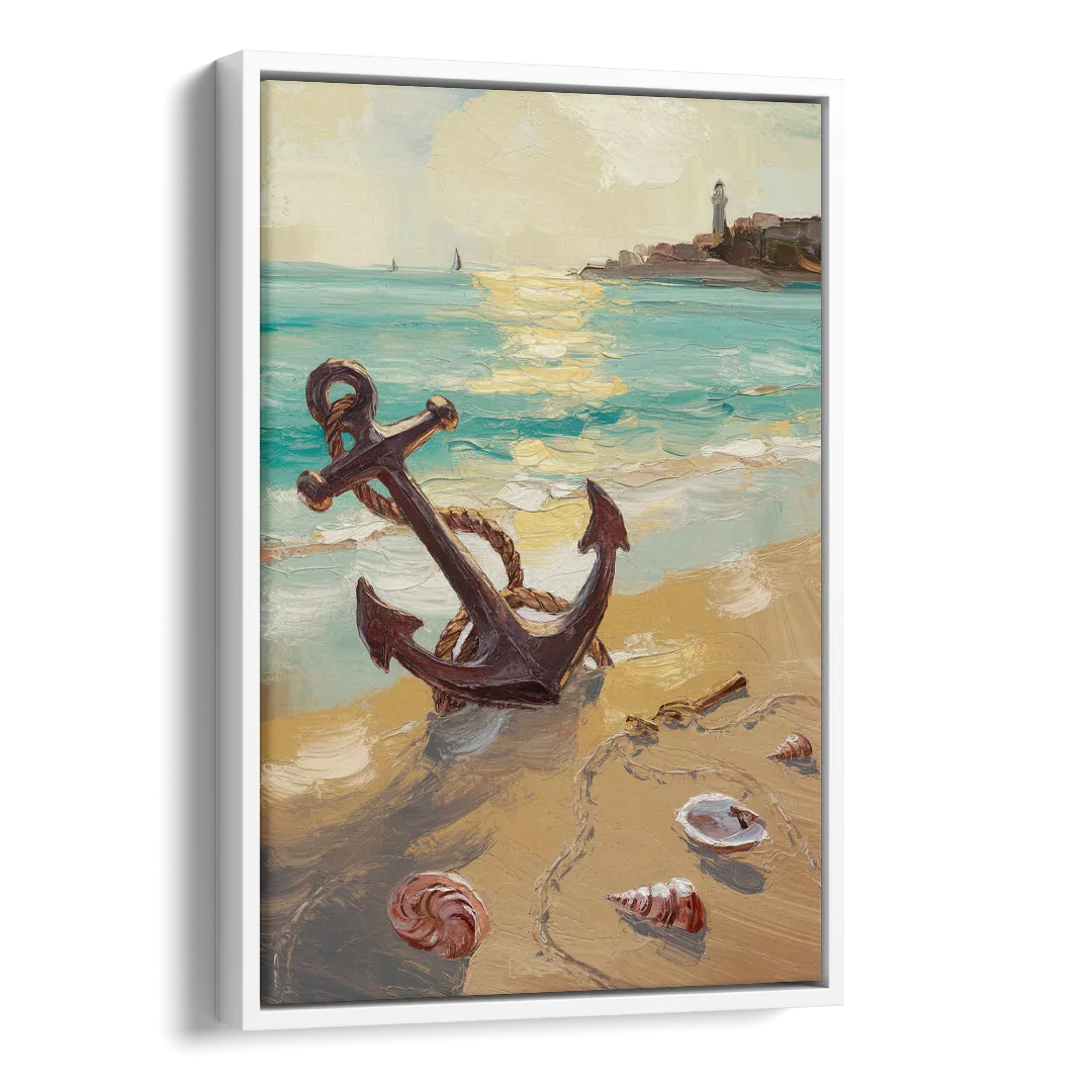 Norfolk Nautical Charm Side - White Canvas Wall Art