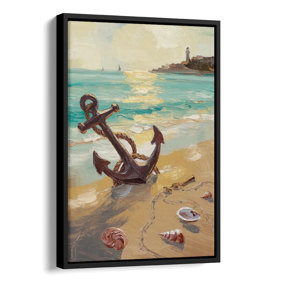 Norfolk Nautical Charm Side - Black Canvas Wall Art