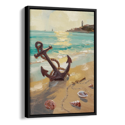 Norfolk Nautical Charm Side - Black Canvas Wall Art