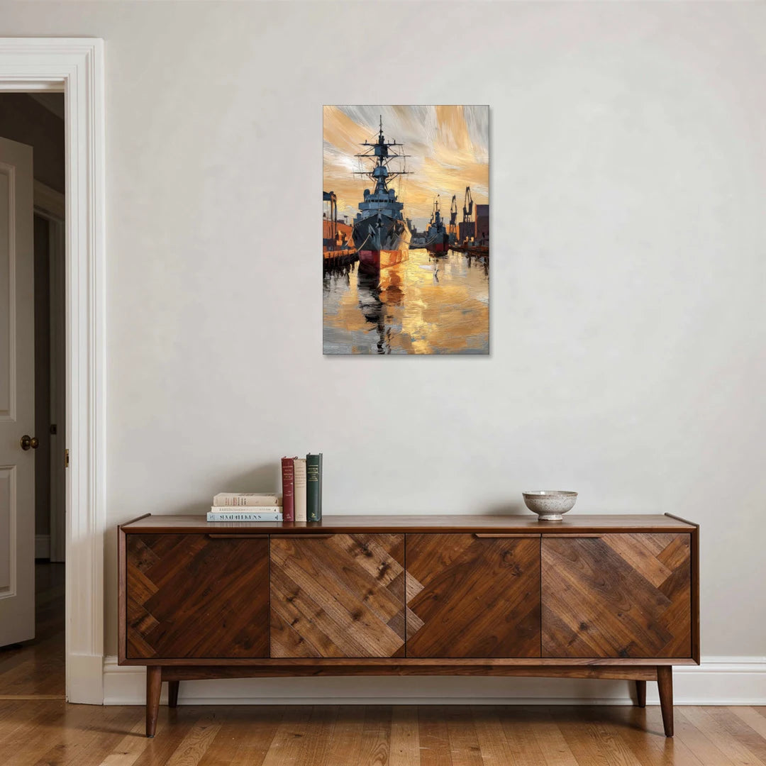 Norfolk Naval Shipyard Tribute - Canvas Wall Art - Coffee Table - 24x36