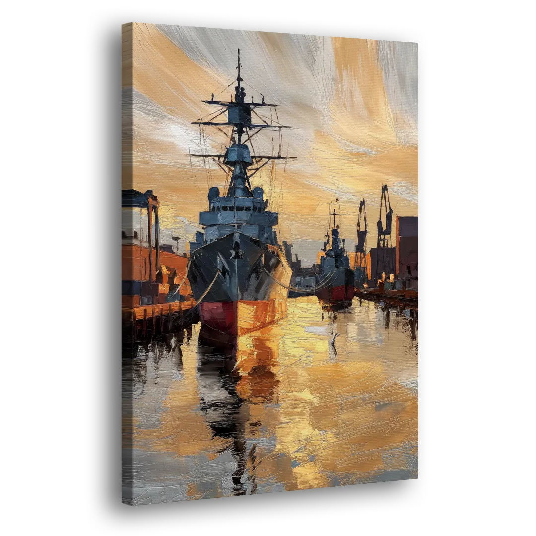 Norfolk Naval Shipyard Tribute Side - Canvas Wall Art