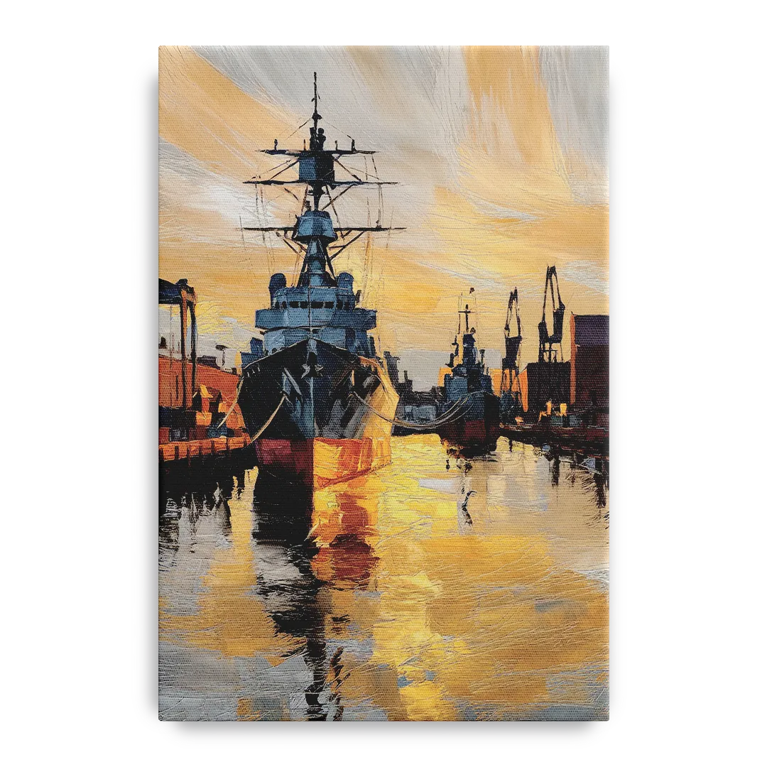 Norfolk Naval Shipyard Tribute Front - Canvas Wall Art