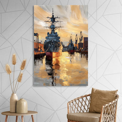 Norfolk Naval Shipyard Tribute Sitting Room - Canvas Wall Art