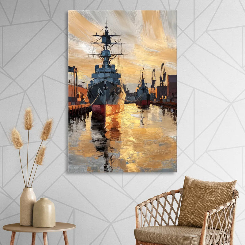 Norfolk Naval Shipyard Tribute Sitting Room - Canvas Wall Art