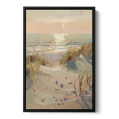 Norfolk Oceanfront Serenity Front - Black Canvas Wall Art