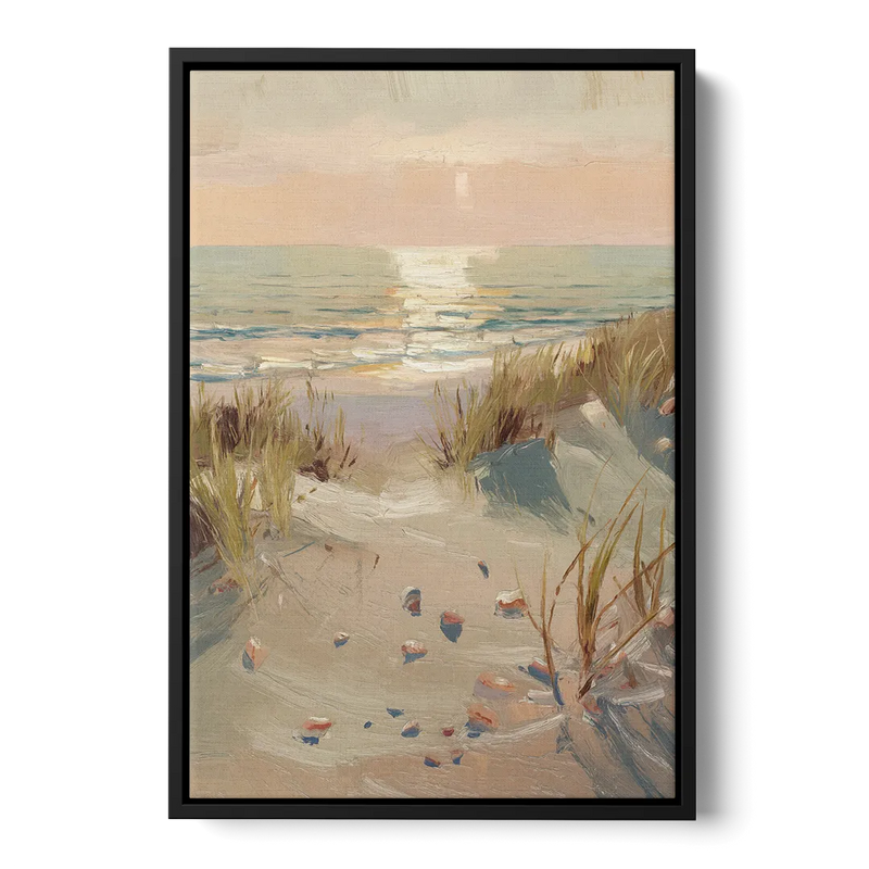 Norfolk Oceanfront Serenity Front - Black Canvas Wall Art