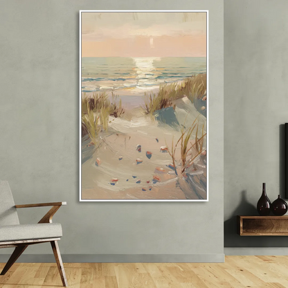 Norfolk Oceanfront Serenity Sitting Room - White Canvas Wall Art