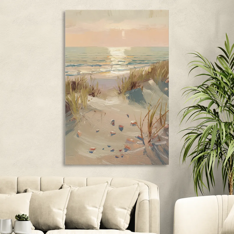 Norfolk Oceanfront Serenity Living Room - Canvas Wall Art