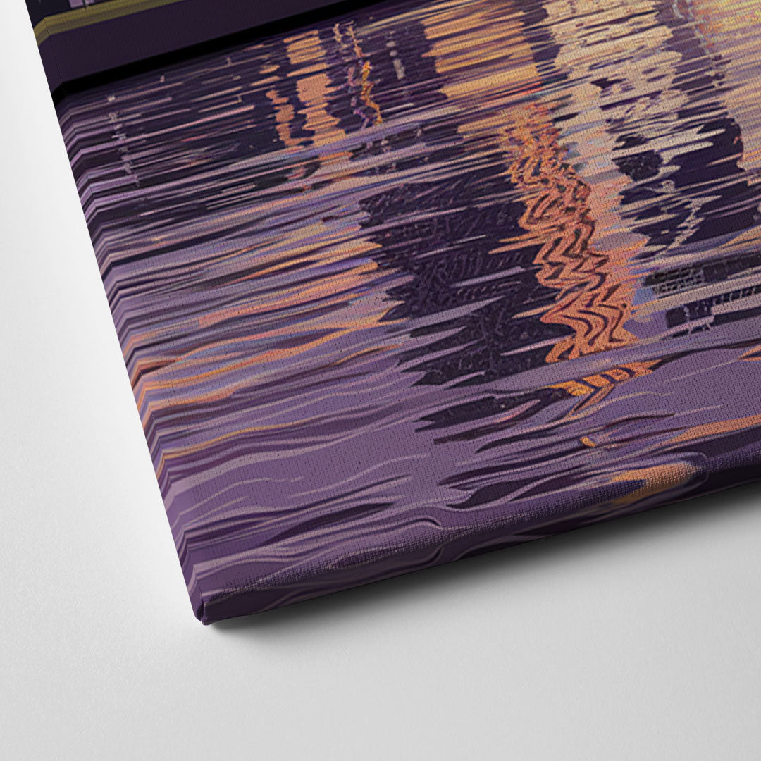 Norfolk Skyline at Sunset Canvas Close Up