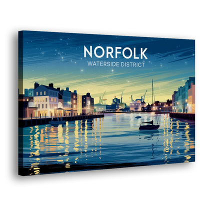 Norfolk Waterside District Side - Canvas Wall Art