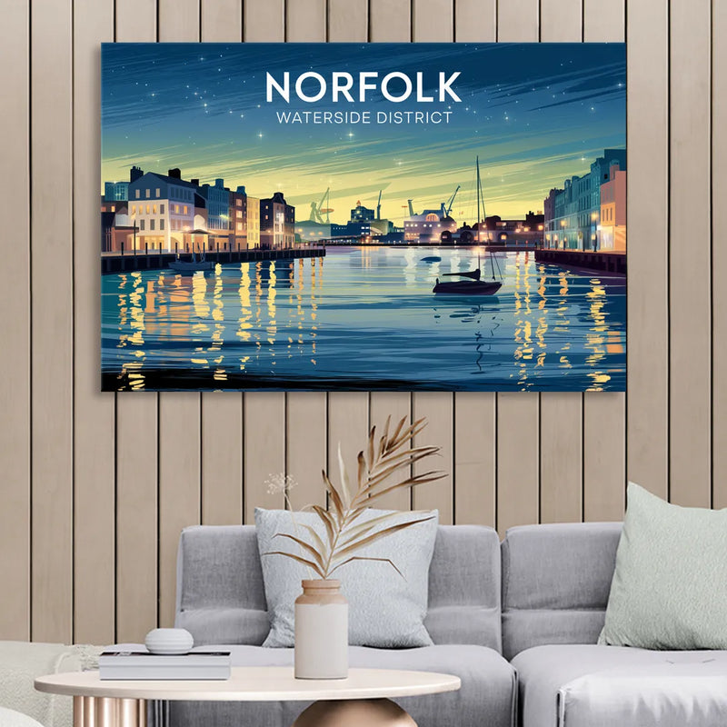 Norfolk Waterside District Sitting Room - Canvas Wall Art