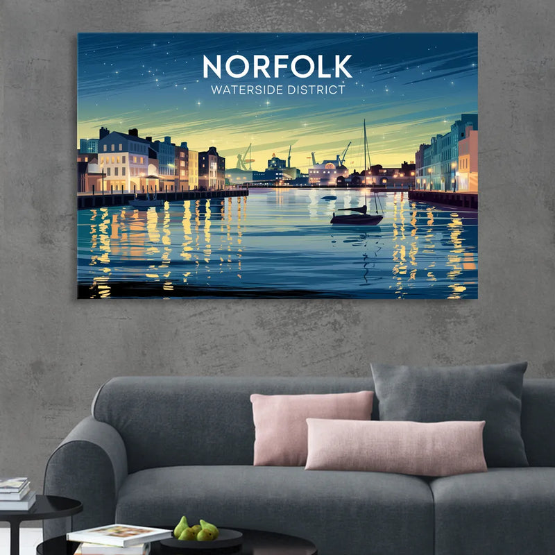 Norfolk Waterside District Living Room - Canvas Wall Art