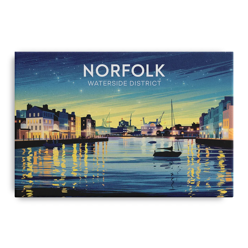 Norfolk Waterside District Front - Canvas Wall Art