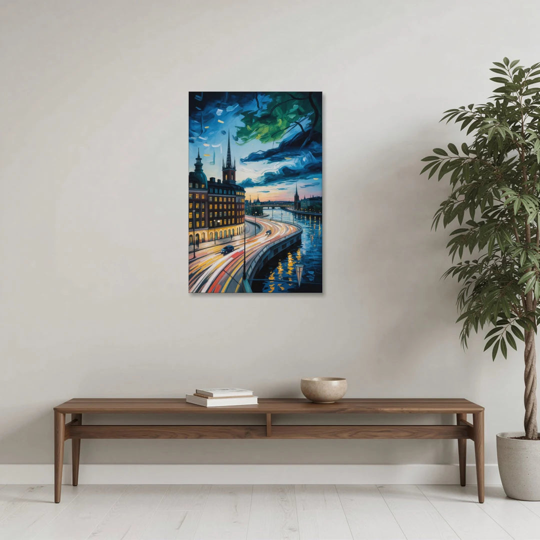 Norrmalm Nights - Canvas Wall Art - Coffee Table - 24x36