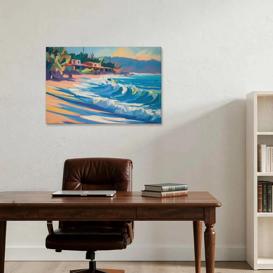 North Sayulita Shore - Canvas Wall Art - Office - 36x24