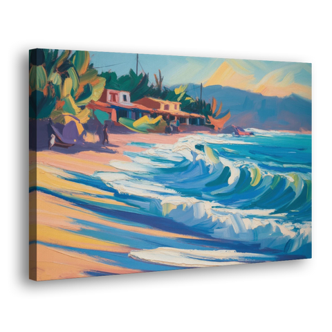 North Sayulita Shore - Canvas Wall Art - Side
