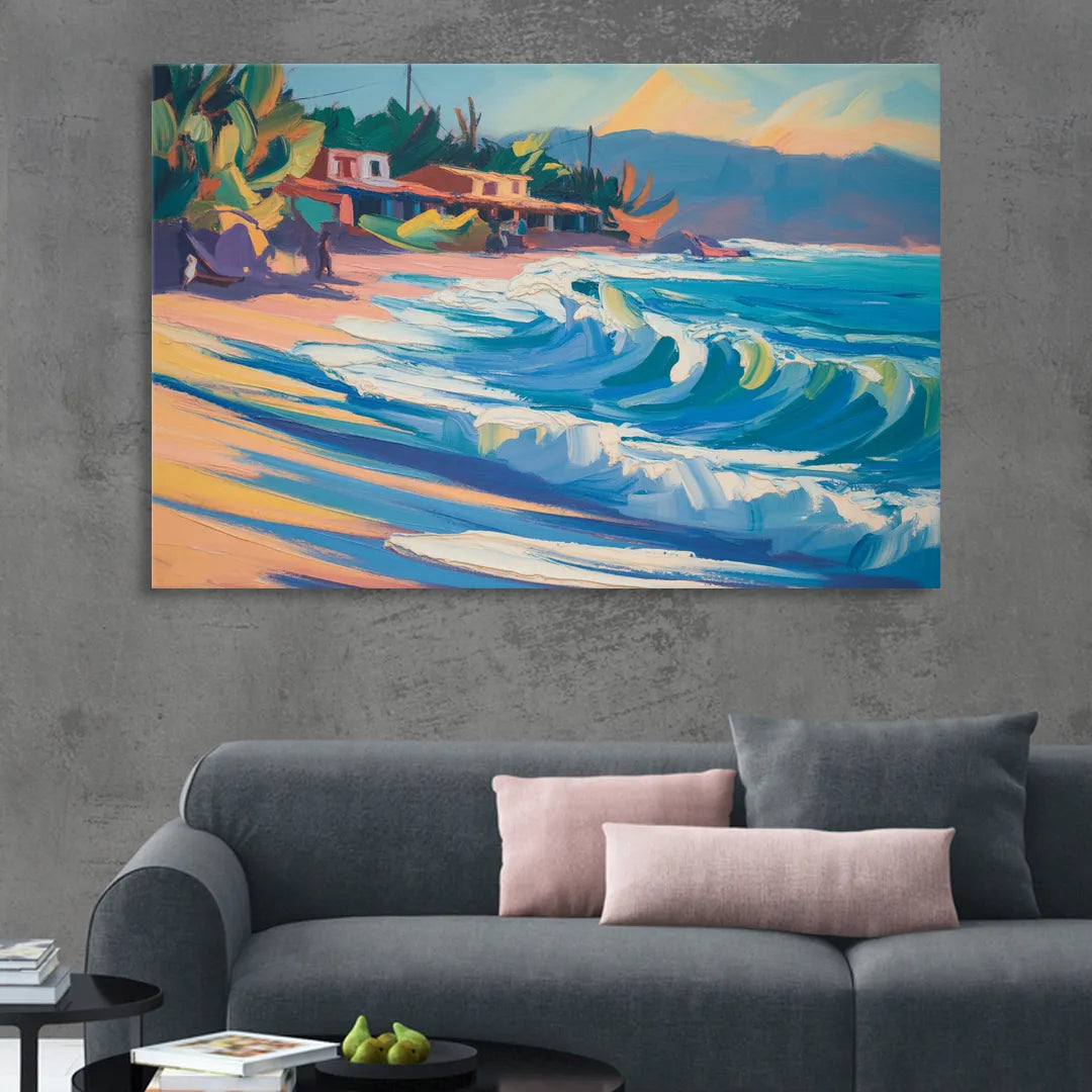 North Sayulita Shore Sitting Room - Canvas Wall Art