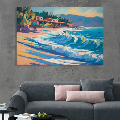 North Sayulita Shore Sitting Room - Canvas Wall Art