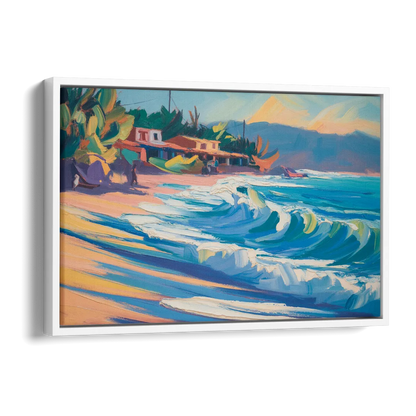 North Sayulita Shore Side - White Canvas Wall Art