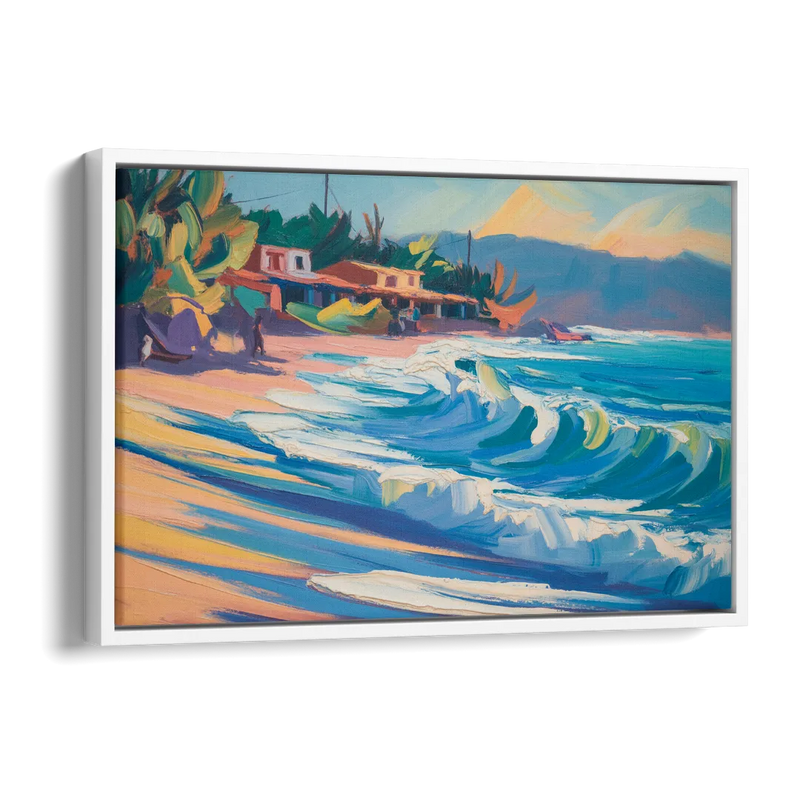 North Sayulita Shore Side - White Canvas Wall Art