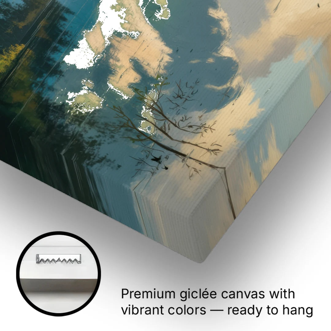North Shore Mountains - Canvas Wall Art - Gallery Wrap Corner