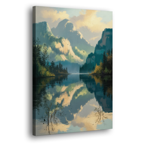 North Shore Mountains - Canvas Wall Art - Side