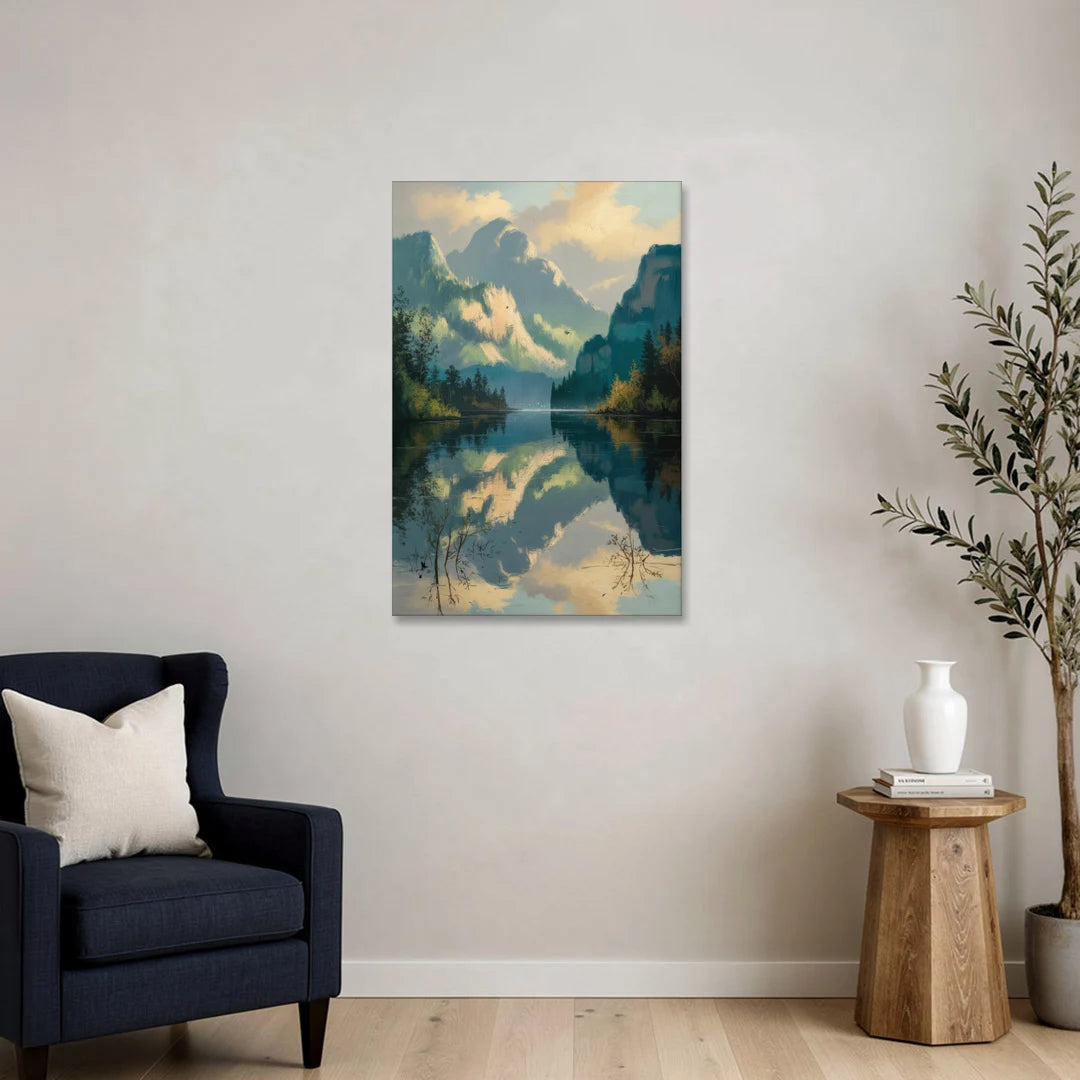 North Shore Mountains - Canvas Wall Art - Sofa - 24x36