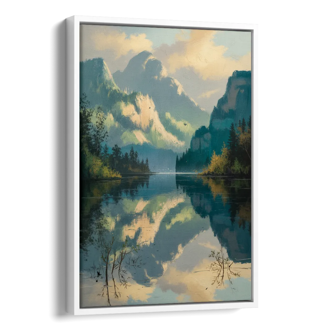 North Shore Mountains Side - White Canvas Wall Art