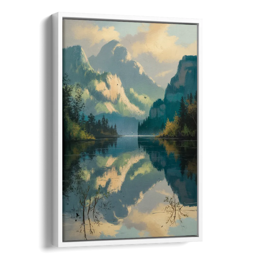 North Shore Mountains Side - White Canvas Wall Art