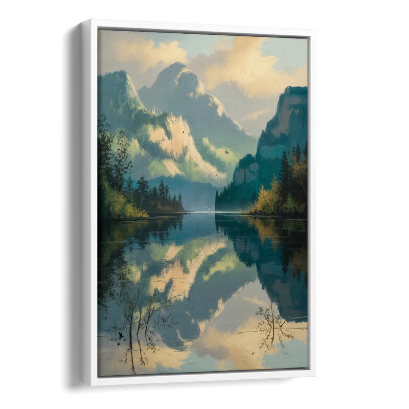 North Shore Mountains Side - White Canvas Wall Art