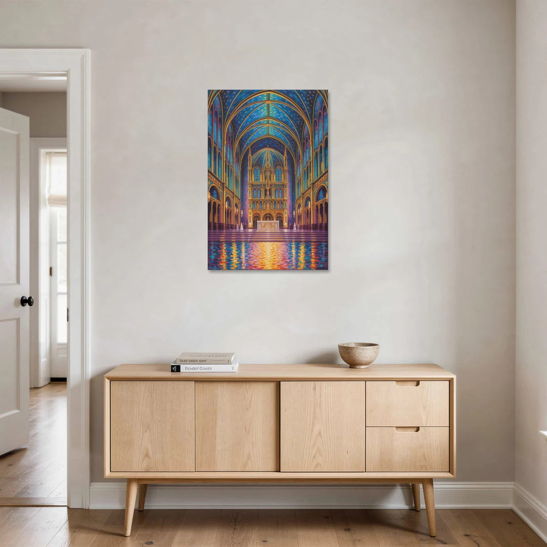 Notre Dame Basilica Interior - Canvas Wall Art - Coffee Table - 24x36