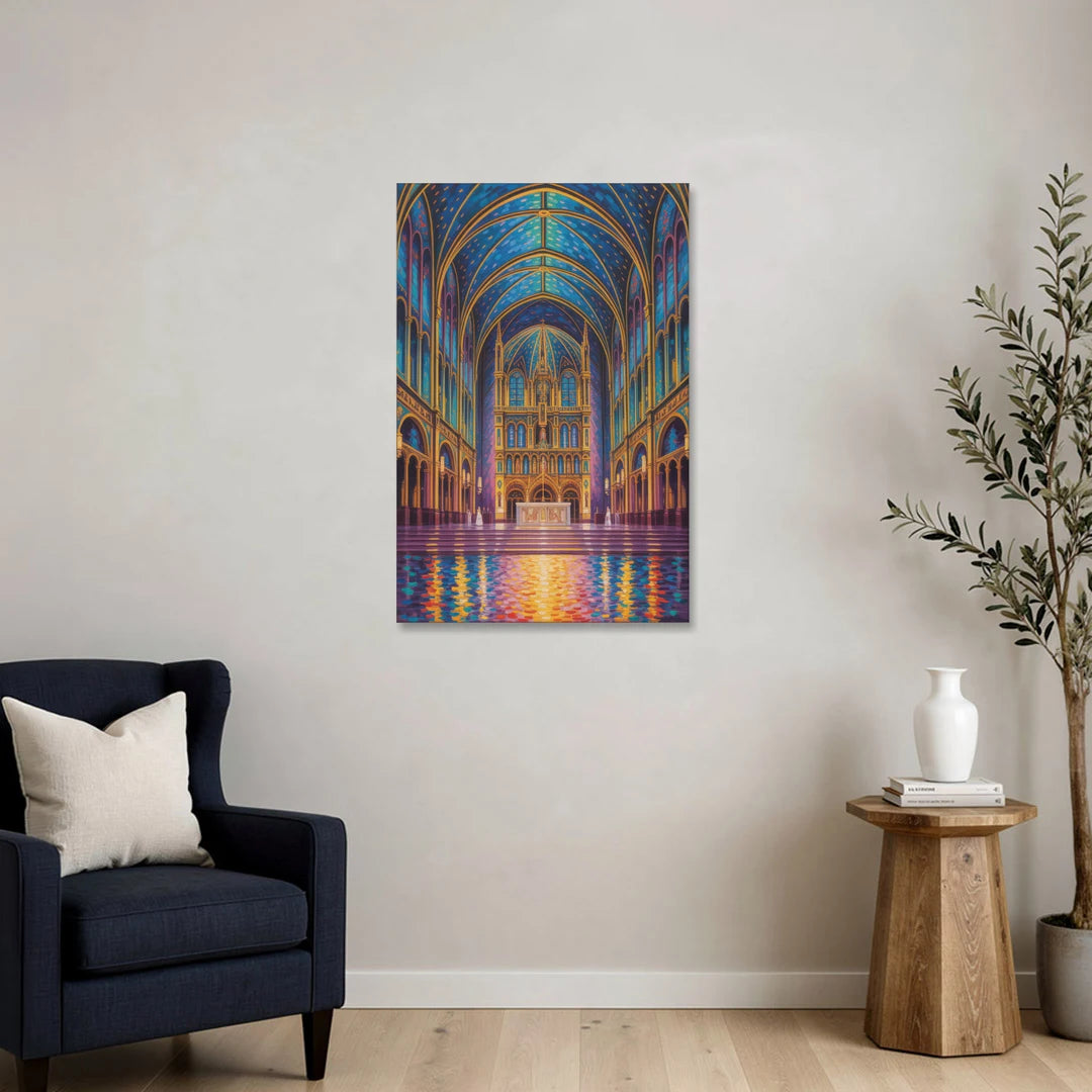 Notre Dame Basilica Interior - Canvas Wall Art - Sofa - 24x36