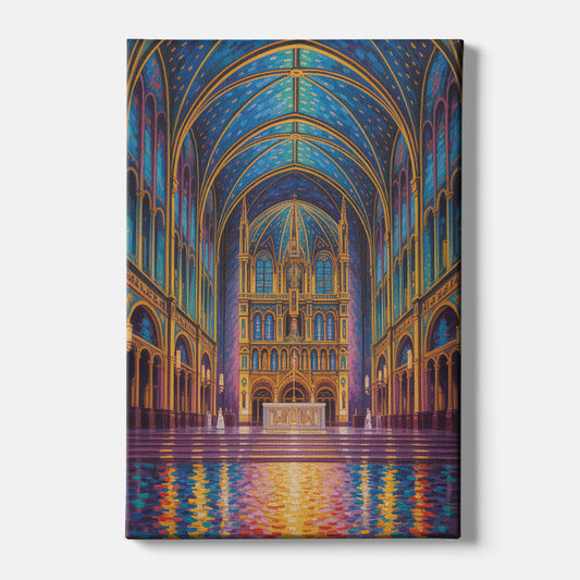Notre Dame Basilica Interior - Canvas Wall Art