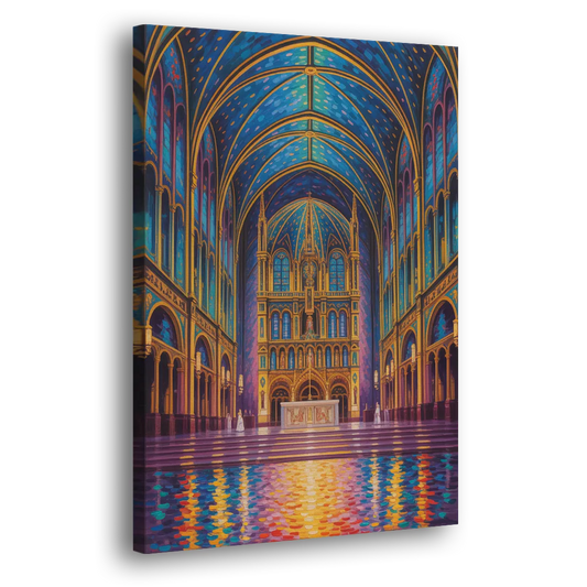 Notre Dame Basilica Interior Side - Canvas Wall Art