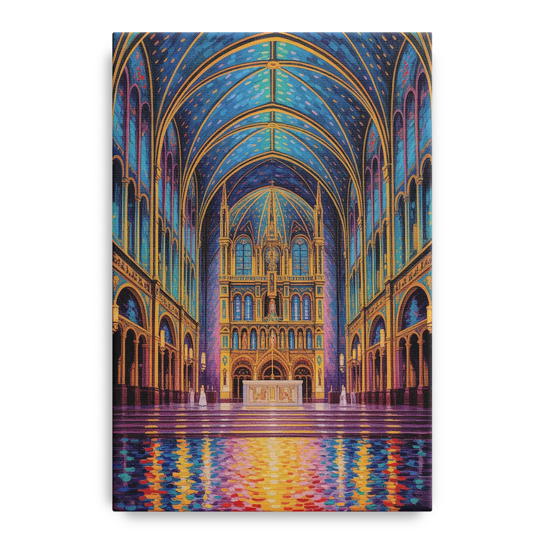 Notre Dame Basilica Interior Front - Canvas Wall Art