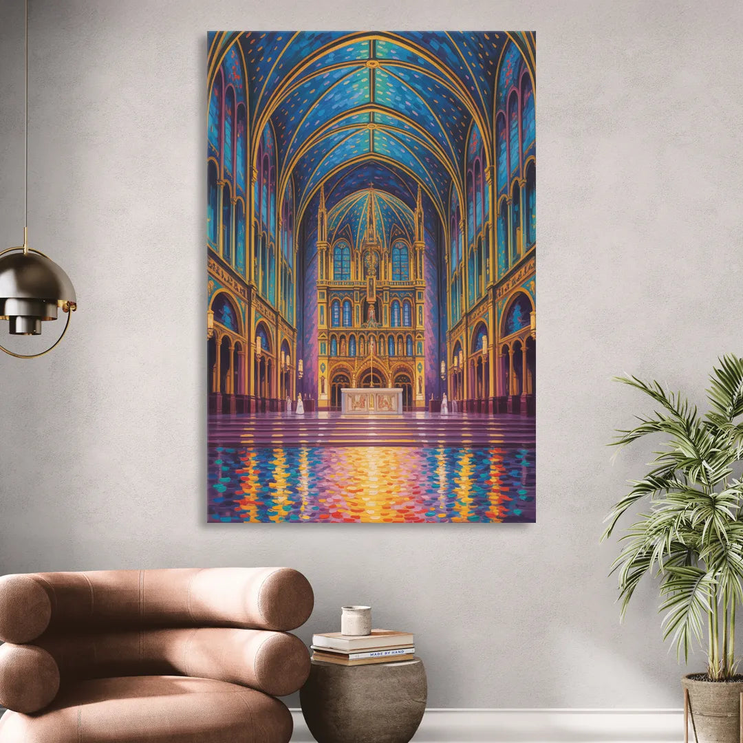 Notre Dame Basilica Interior Sitting Room - Canvas Wall Art