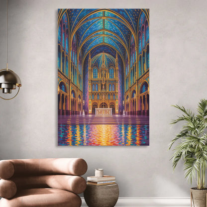 Notre Dame Basilica Interior Sitting Room - Canvas Wall Art