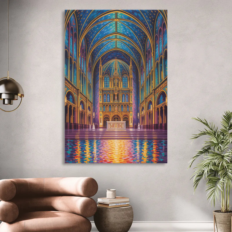 Notre Dame Basilica Interior Sitting Room - Canvas Wall Art