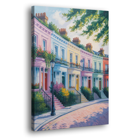 Notting Hill Colors - Canvas Wall Art - Side