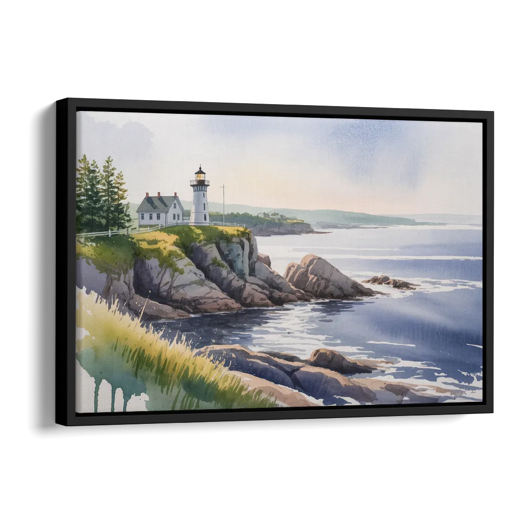 Nova Scotia Serenity Side - Black Canvas Wall Art
