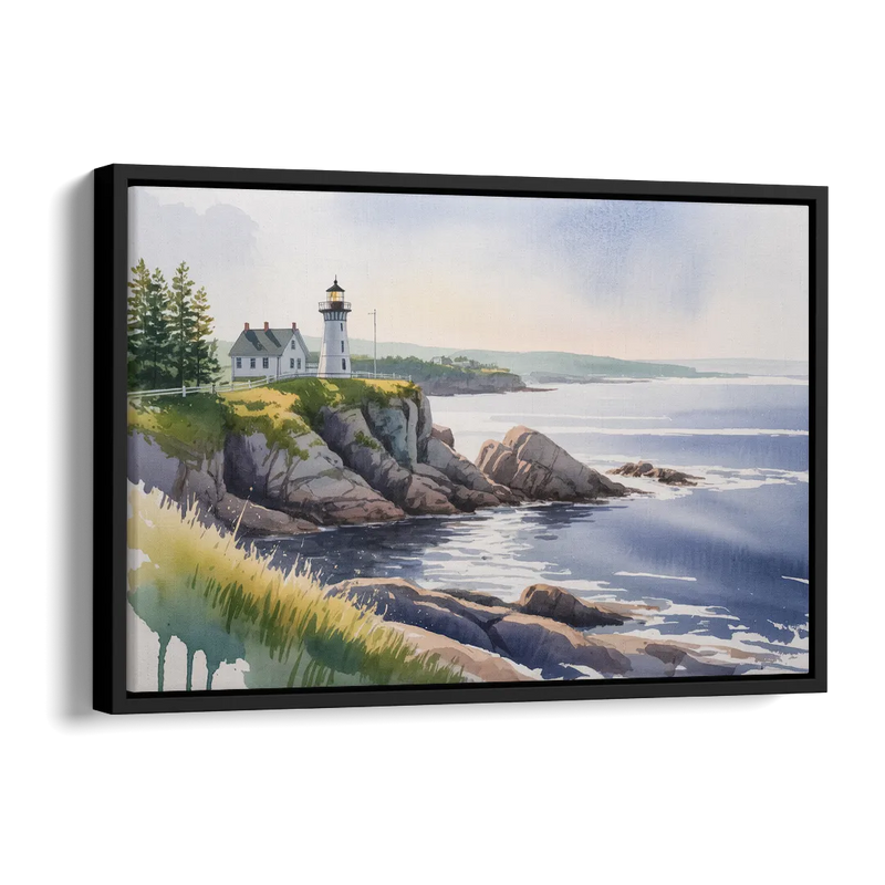 Nova Scotia Serenity Side - Black Canvas Wall Art