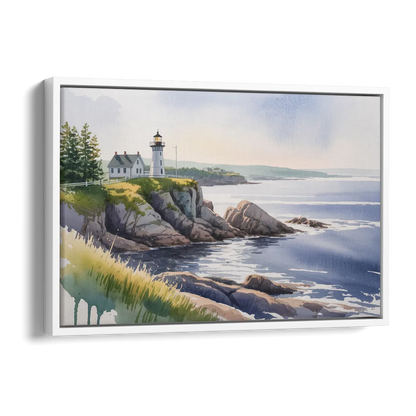 Nova Scotia Serenity Side - White Canvas Wall Art