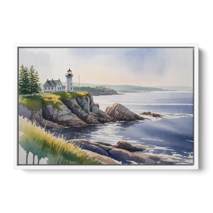 Nova Scotia Serenity Front - White Canvas Wall Art