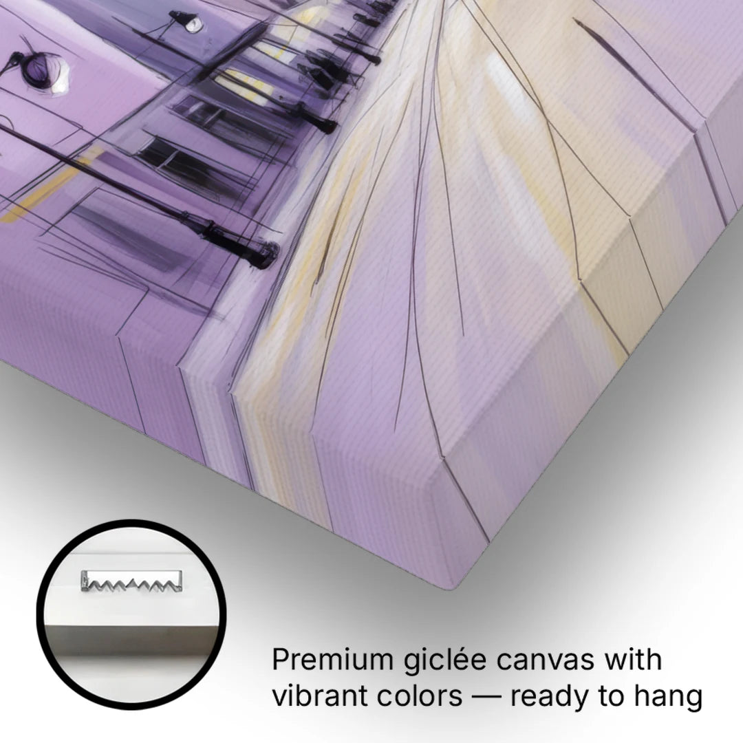 Nowy Swiat Stroll - Canvas Wall Art - Gallery Wrap Corner